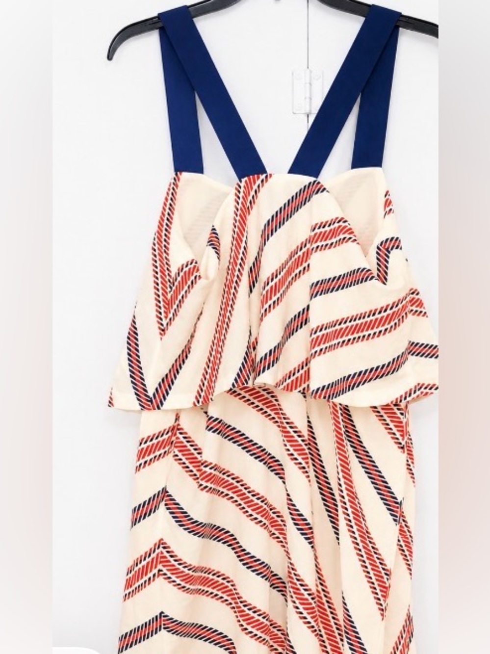 Zara Red and Blue Striped Mini Dress size X-large - Picture 4 of 4